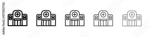 Hospital Icon outline simple illustration isolated