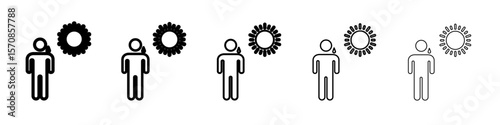 hot human icon outline simple illustration isolated