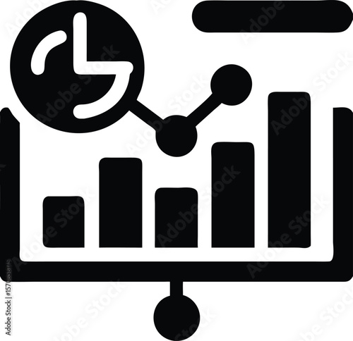 Time management and business growth icon