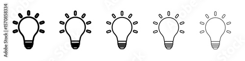 Idea icon outline simple illustration isolated