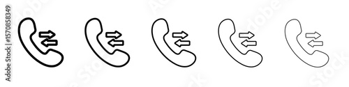 incoming outgoing calls icon outline simple illustration isolated
