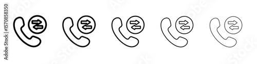incoming outgoing calls icon outline simple illustration isolated