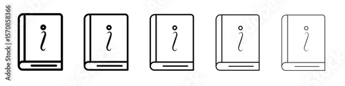 Information book icon outline simple illustration isolated
