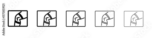 Knee Orthopedic Brace icon outline simple illustration isolated