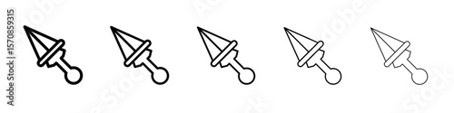 Kunai icon outline simple illustration isolated