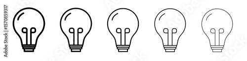 Lamp icon outline simple illustration isolated
