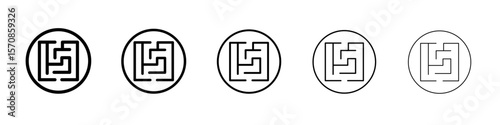Labyrinth icon outline simple illustration isolated