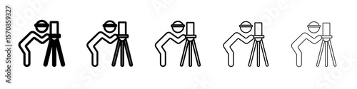land surveyor icon outline simple illustration isolated