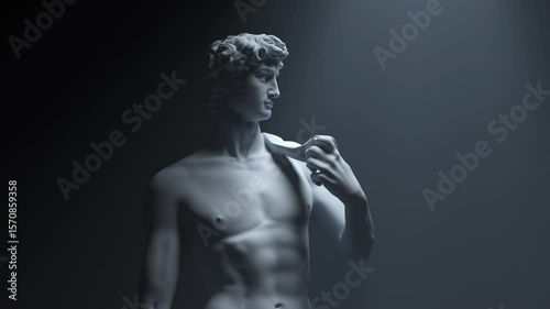 David by Michelangelo Statue / Sculpture - 4K Footage