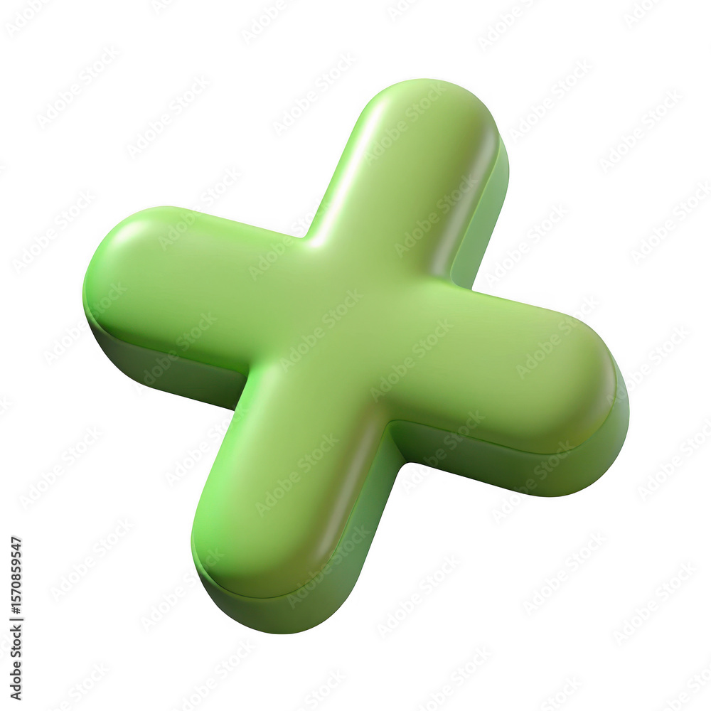 3d render of a green plus sign isolated on transparent background 3d render of a green plus sign isolated on transparent background