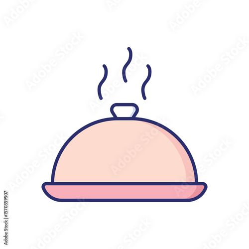 Food Tray Vector icon