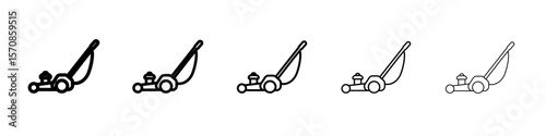 Lawn mower icon outline simple illustration isolated