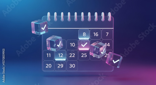 Calendar Events Abstract Design for Appointments and Scheduling with Modern Aesthetics for Organization, Planning and Deadlines