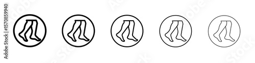 Legs icon outline simple illustration isolated