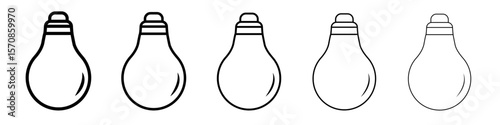 Lightbulb icon outline simple illustration isolated