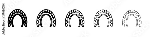 lingual braces icon outline simple illustration isolated