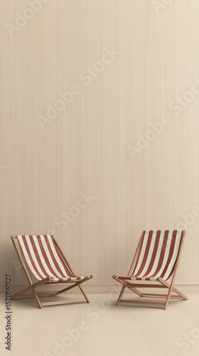 Comfortable lounge chairs create a relaxed atmosphere in a modern minimalist interior design setting
