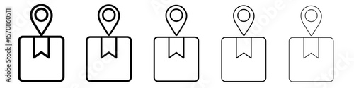 Location icon outline simple illustration isolated