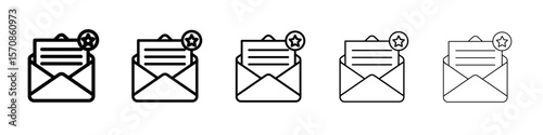 Mail icon outline simple illustration isolated