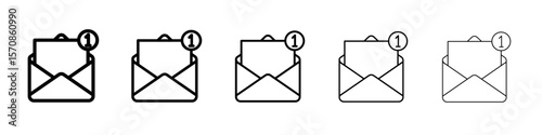 Mail message icon outline simple illustration isolated