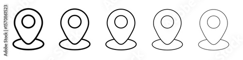 Map Pin icon outline simple illustration isolated