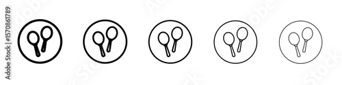 Maracas icon outline simple illustration isolated