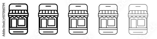 Marketplace icon outline simple illustration isolated