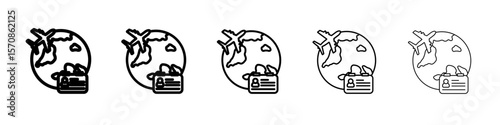 MICE tourism icon outline simple illustration isolated