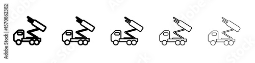 Missile Launcher icon outline simple illustration isolated
