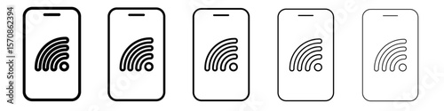 Mobile Internet icon outline simple illustration isolated