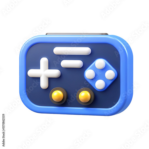 Retro Gaming Controller 3D Render of Classic Gamepad Icon