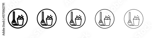 Mopping floors icon outline simple illustration isolated