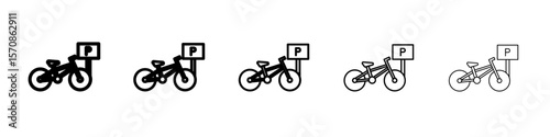 motorbike parking icon outline simple illustration isolated
