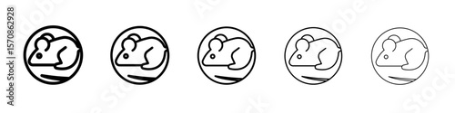 Mouse animal icon outline simple illustration isolated