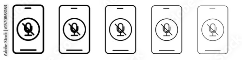 Mute icon outline simple illustration isolated