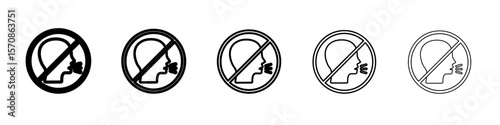 No Cough icon outline simple illustration isolated