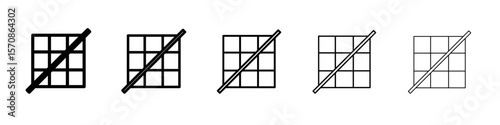 Schilderij op canvas Off the Grid icon outline simple illustration isolated