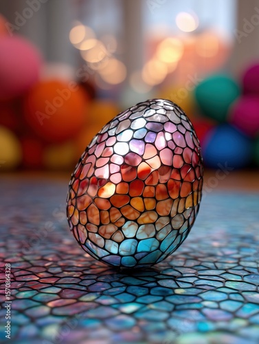 Futuristic Easter Egg Frame - Tech-Inspired Festive Design