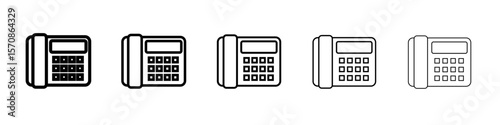 Office Phone icon outline simple illustration isolated