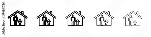 Orphanage house icon outline simple illustration isolated
