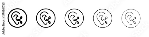 Otitis icon outline simple illustration isolated