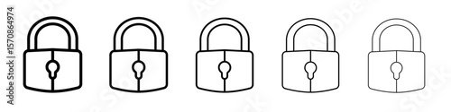 Padlock icon outline simple illustration isolated