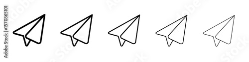 Paper plane icon outline simple illustration isolated