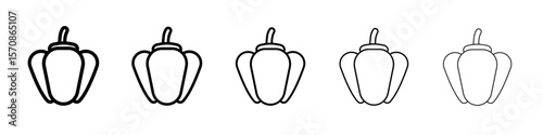 Paprika icon outline simple illustration isolated