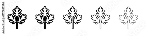 Parsley icon outline simple illustration isolated