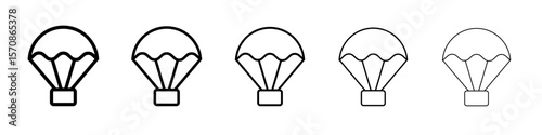 Parachute icon outline simple illustration isolated