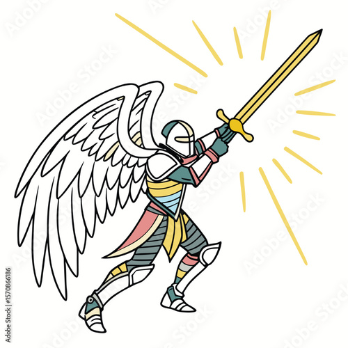 knight with sword and shield