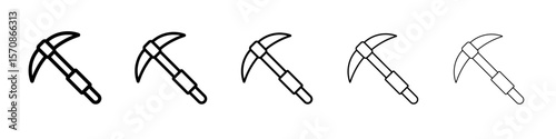 pickaxe icon outline simple illustration isolated
