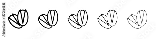 pistachio icon outline simple illustration isolated
