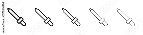 pipette icon outline simple illustration isolated